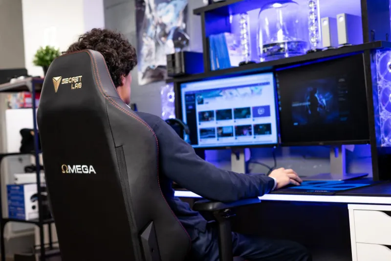 Gaming Chair Leans Forward